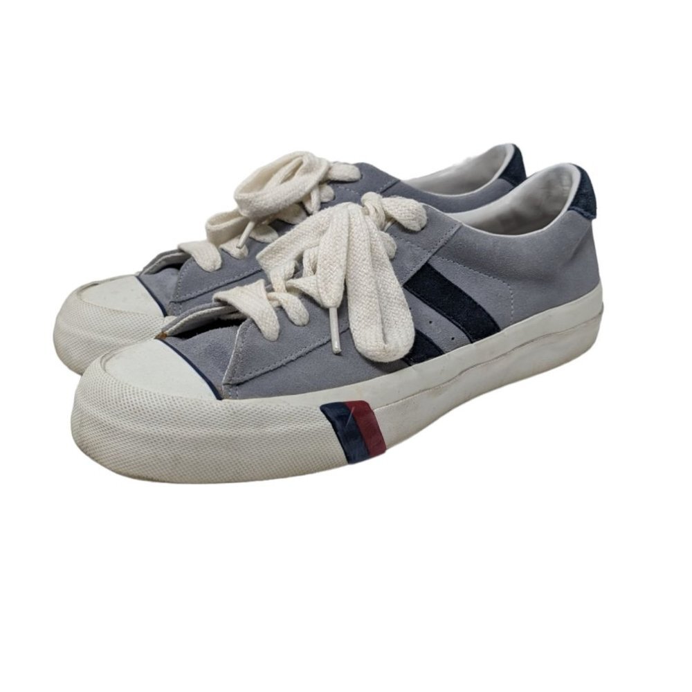 Vintage Y2K 1990s Light Blue Navy Suede Leather Pro-Keds Royal Shoes Sneakers 9